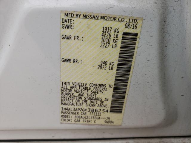 Photo 9 VIN: 1N4AL3AP2GN386254 - NISSAN ALTIMA 2.5 