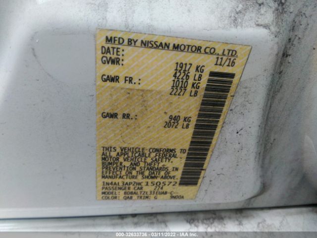 Photo 8 VIN: 1N4AL3AP2HC150572 - NISSAN ALTIMA 