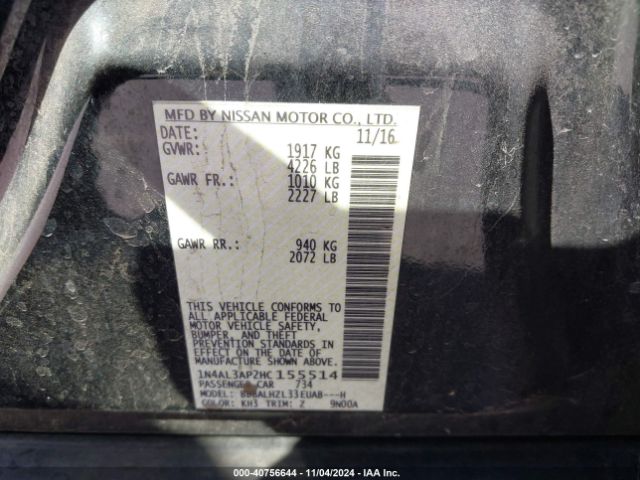 Photo 8 VIN: 1N4AL3AP2HC155514 - NISSAN ALTIMA 