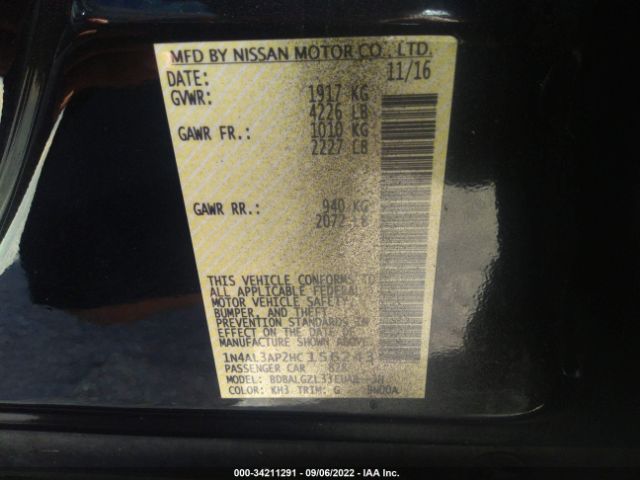 Photo 8 VIN: 1N4AL3AP2HC156243 - NISSAN ALTIMA 