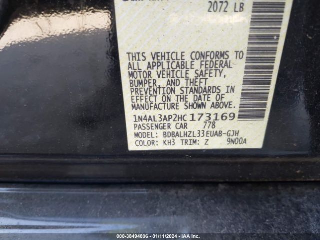 Photo 8 VIN: 1N4AL3AP2HC173169 - NISSAN ALTIMA 