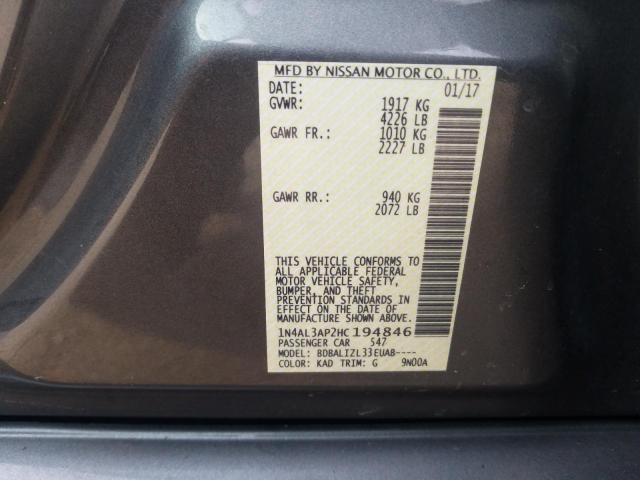 Photo 9 VIN: 1N4AL3AP2HC194846 - NISSAN ALTIMA 2.5 