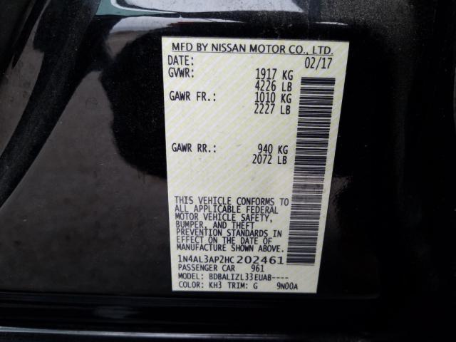 Photo 9 VIN: 1N4AL3AP2HC202461 - NISSAN ALTIMA 2.5 