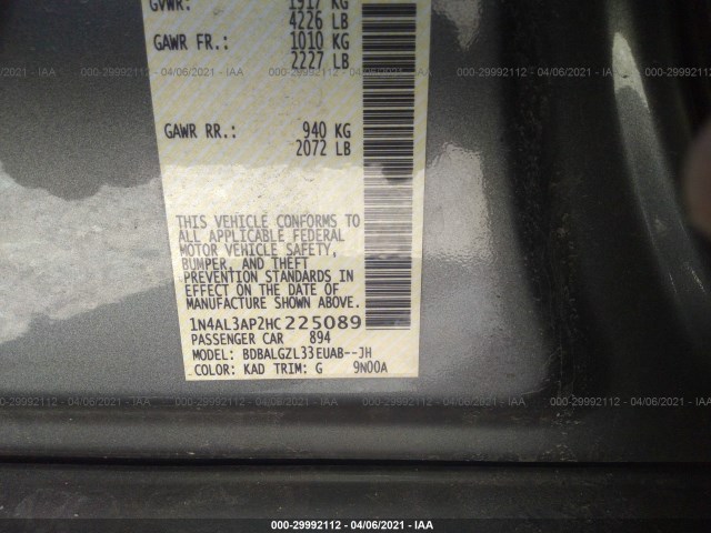 Photo 8 VIN: 1N4AL3AP2HC225089 - NISSAN ALTIMA 