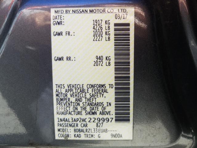 Photo 9 VIN: 1N4AL3AP2HC229997 - NISSAN ALTIMA 2.5 