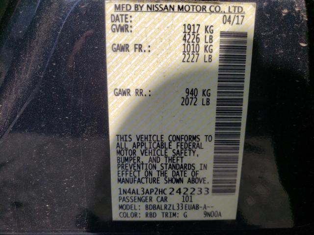 Photo 9 VIN: 1N4AL3AP2HC242233 - NISSAN ALTIMA 2.5 