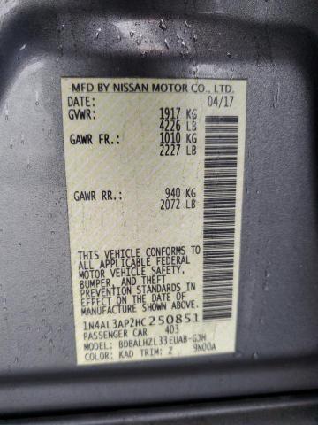 Photo 11 VIN: 1N4AL3AP2HC250851 - NISSAN ALTIMA 2.5 