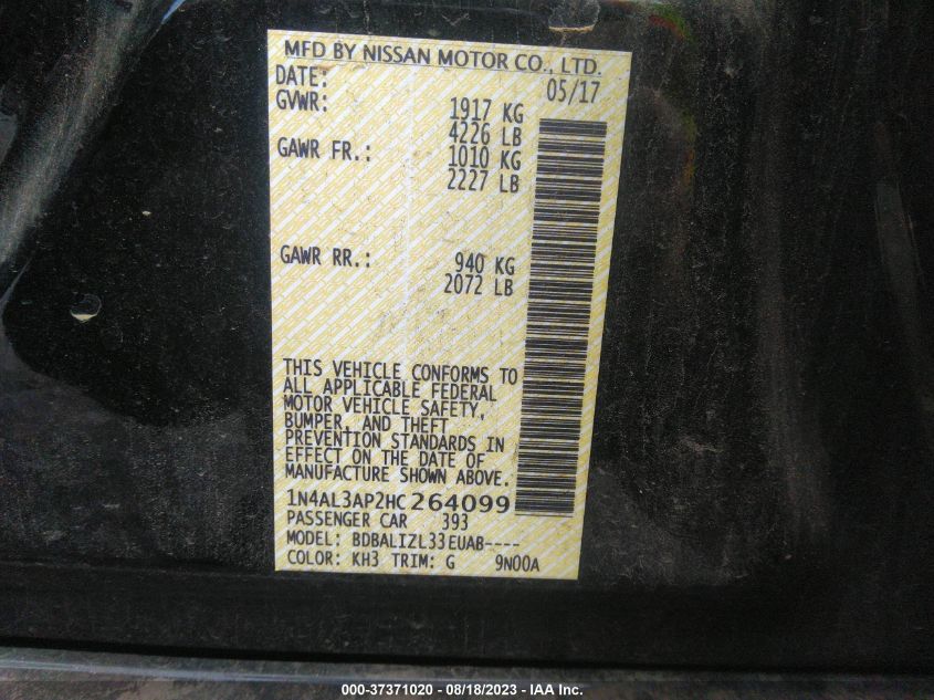 Photo 8 VIN: 1N4AL3AP2HC264099 - NISSAN ALTIMA 