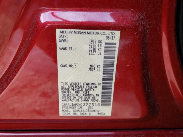 Photo 9 VIN: 1N4AL3AP2HC277516 - NISSAN ALTIMA 