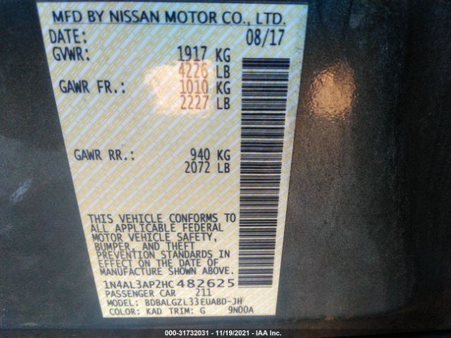 Photo 8 VIN: 1N4AL3AP2HC482625 - NISSAN ALTIMA 