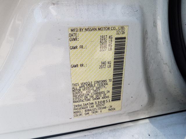 Photo 9 VIN: 1N4AL3AP2HN330851 - NISSAN ALTIMA 2.5 