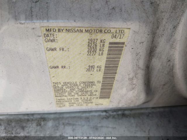 Photo 8 VIN: 1N4AL3AP2HN351229 - NISSAN ALTIMA 