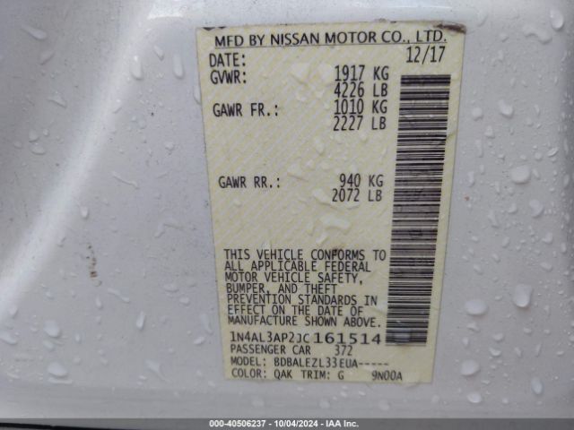 Photo 8 VIN: 1N4AL3AP2JC161514 - NISSAN ALTIMA 