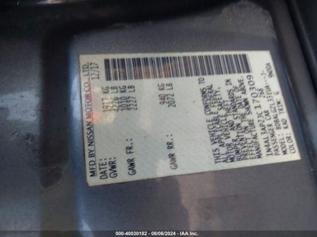 Photo 8 VIN: 1N4AL3AP2JC170309 - NISSAN ALTIMA 