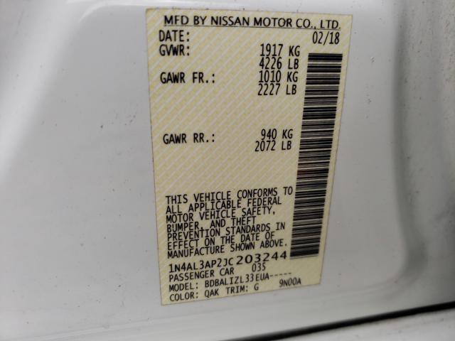 Photo 9 VIN: 1N4AL3AP2JC203244 - NISSAN ALTIMA 2.5 