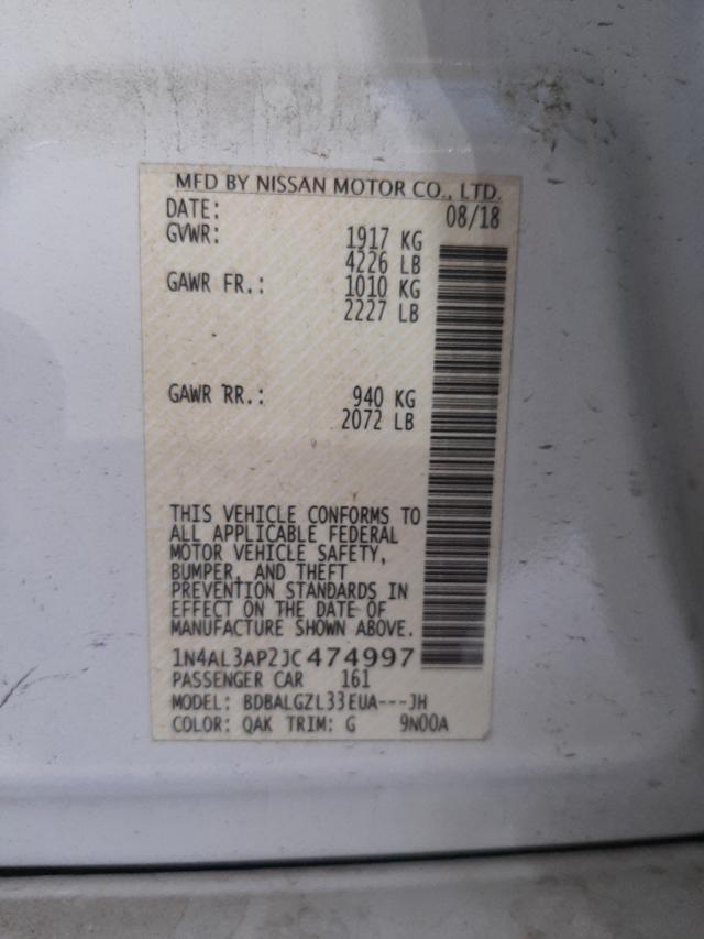 Photo 9 VIN: 1N4AL3AP2JC474997 - NISSAN ALTIMA 2.5 