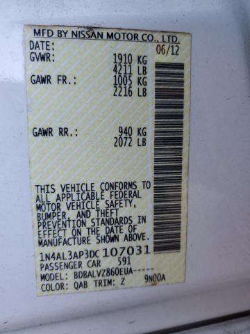 Photo 12 VIN: 1N4AL3AP3DC107031 - NISSAN ALTIMA 2.5 