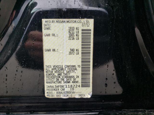 Photo 11 VIN: 1N4AL3AP3DC118224 - NISSAN ALTIMA 