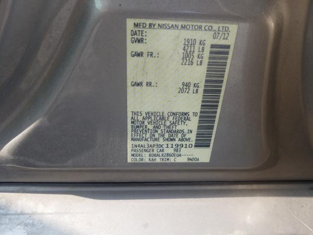 Photo 9 VIN: 1N4AL3AP3DC119910 - NISSAN ALTIMA 2.5 