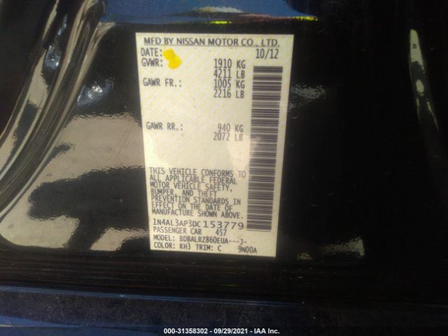 Photo 8 VIN: 1N4AL3AP3DC153779 - NISSAN ALTIMA 