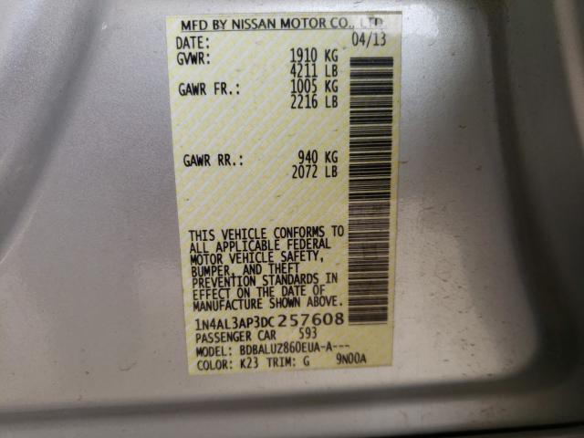 Photo 9 VIN: 1N4AL3AP3DC257608 - NISSAN ALTIMA 