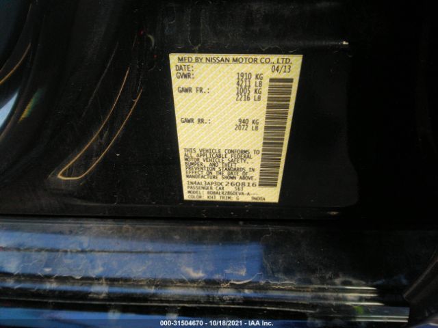 Photo 8 VIN: 1N4AL3AP3DC260816 - NISSAN ALTIMA 