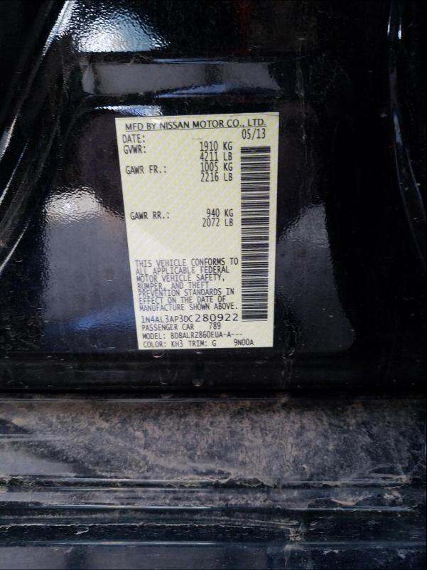 Photo 9 VIN: 1N4AL3AP3DC280922 - NISSAN ALTIMA 2.5 