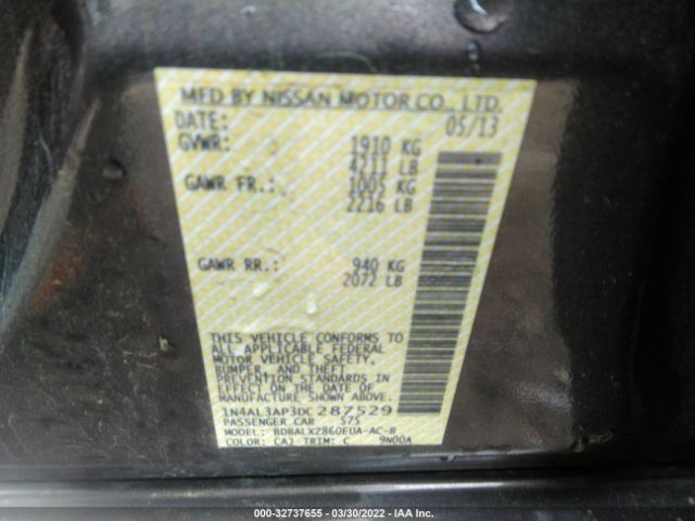 Photo 8 VIN: 1N4AL3AP3DC287529 - NISSAN ALTIMA 