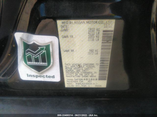 Photo 8 VIN: 1N4AL3AP3DN481868 - NISSAN ALTIMA 