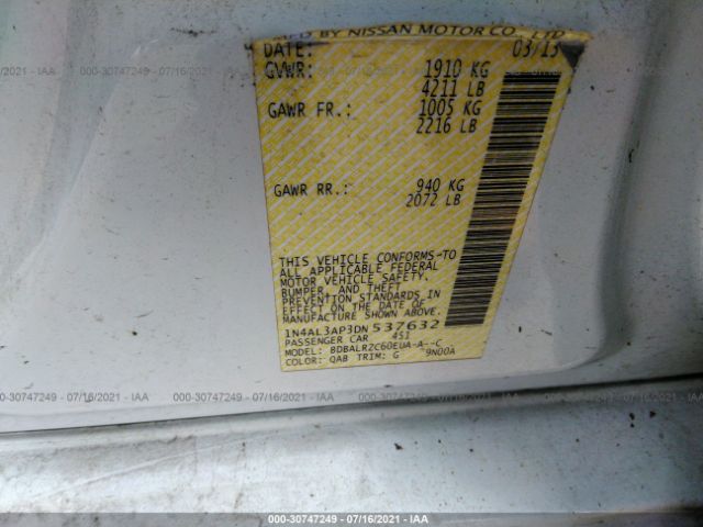 Photo 8 VIN: 1N4AL3AP3DN537632 - NISSAN ALTIMA 