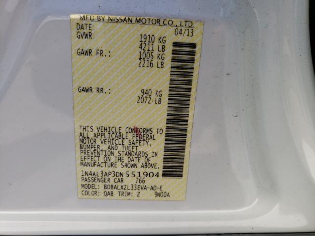 Photo 9 VIN: 1N4AL3AP3DN551904 - NISSAN ALTIMA 2.5 