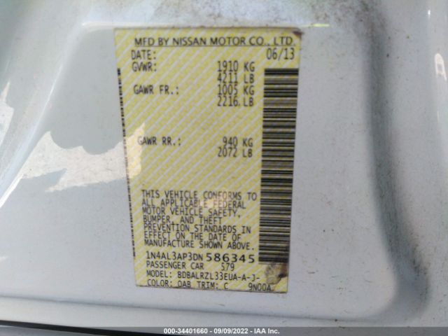 Photo 8 VIN: 1N4AL3AP3DN586345 - NISSAN ALTIMA 