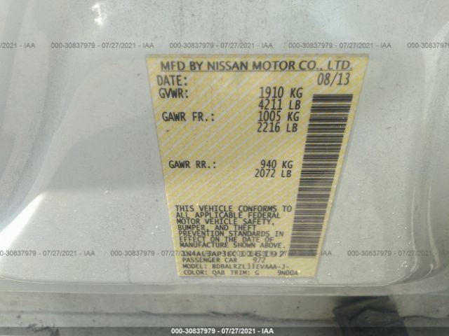 Photo 8 VIN: 1N4AL3AP3EC116197 - NISSAN ALTIMA 