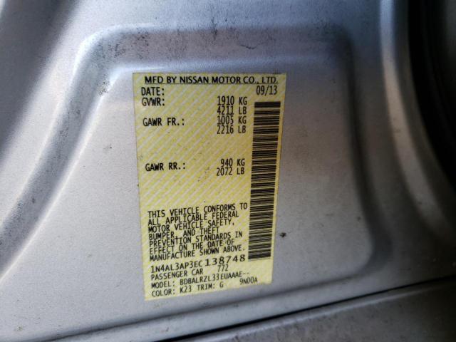 Photo 9 VIN: 1N4AL3AP3EC138748 - NISSAN ALTIMA S 