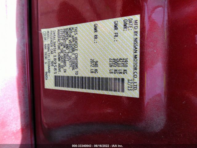 Photo 8 VIN: 1N4AL3AP3EC189585 - NISSAN ALTIMA 