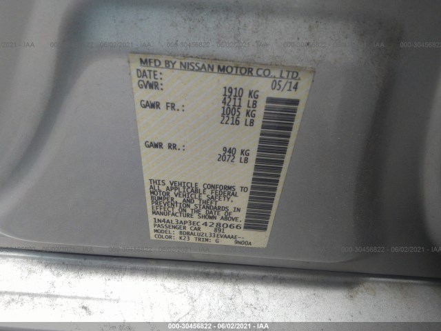 Photo 8 VIN: 1N4AL3AP3EC428066 - NISSAN ALTIMA 