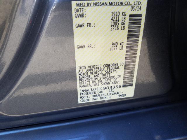 Photo 9 VIN: 1N4AL3AP3EC903358 - NISSAN ALTIMA 2.5 