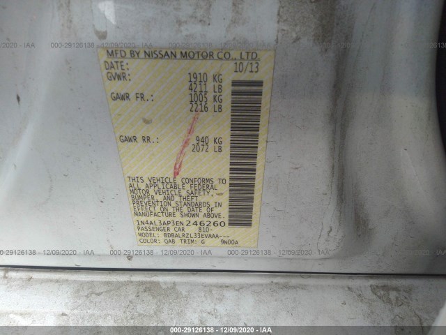 Photo 8 VIN: 1N4AL3AP3EN246260 - NISSAN ALTIMA 