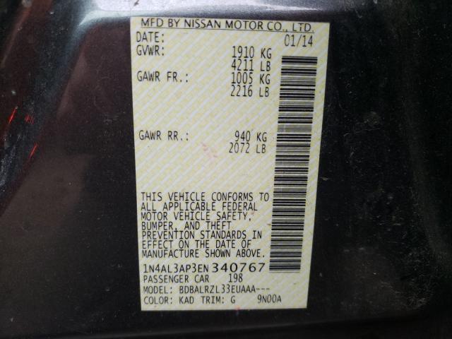 Photo 9 VIN: 1N4AL3AP3EN340767 - NISSAN ALTIMA 2.5 