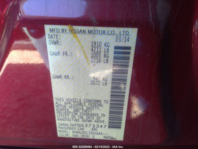 Photo 8 VIN: 1N4AL3AP3EN373347 - NISSAN ALTIMA 