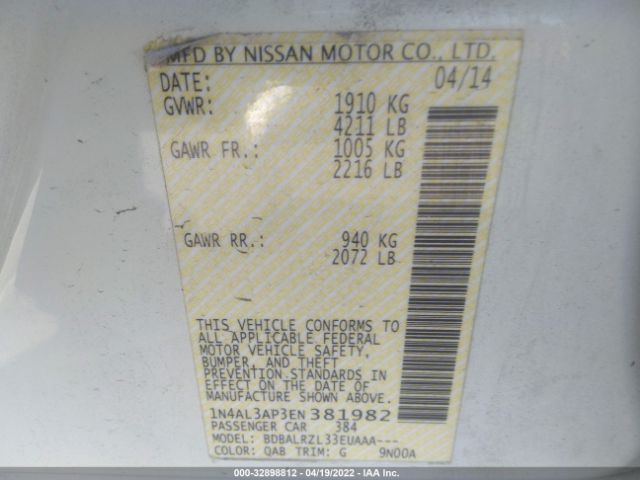 Photo 8 VIN: 1N4AL3AP3EN381982 - NISSAN ALTIMA 