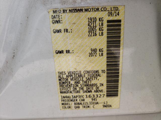 Photo 9 VIN: 1N4AL3AP3FC163327 - NISSAN ALTIMA 2.5 