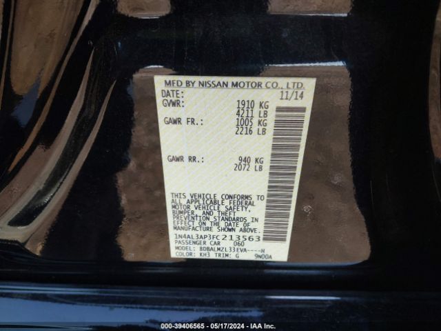 Photo 8 VIN: 1N4AL3AP3FC213563 - NISSAN ALTIMA 