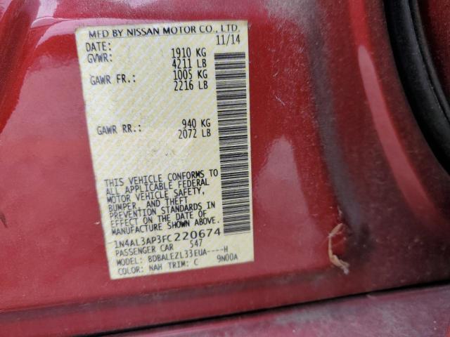 Photo 9 VIN: 1N4AL3AP3FC220674 - NISSAN ALTIMA 2.5 