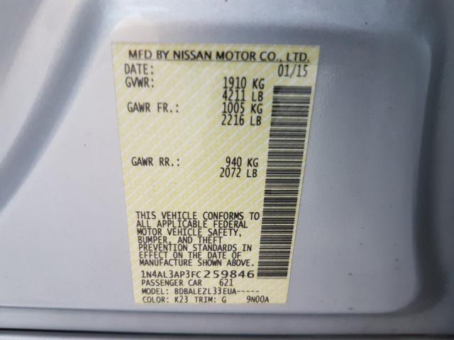 Photo 9 VIN: 1N4AL3AP3FC259846 - NISSAN ALTIMA 