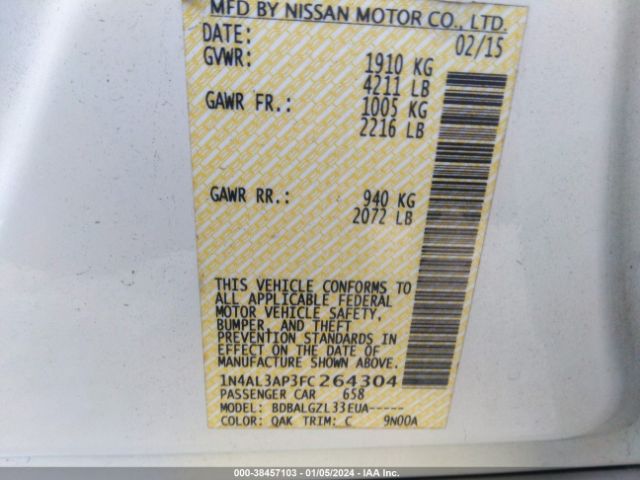 Photo 8 VIN: 1N4AL3AP3FC264304 - NISSAN ALTIMA 