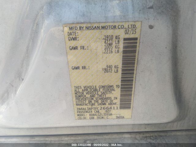 Photo 8 VIN: 1N4AL3AP3FC266411 - NISSAN ALTIMA 