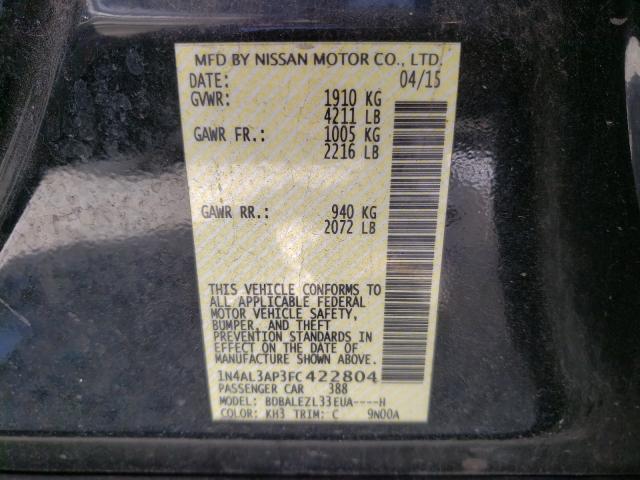 Photo 9 VIN: 1N4AL3AP3FC422804 - NISSAN ALTIMA 2.5 