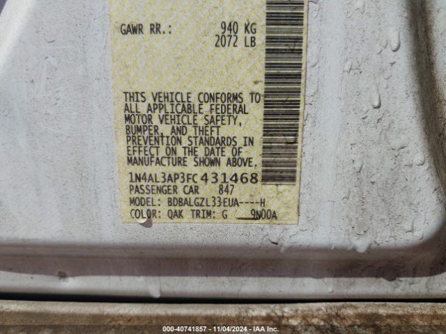 Photo 8 VIN: 1N4AL3AP3FC431468 - NISSAN ALTIMA 