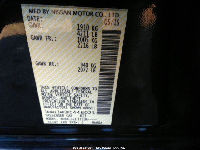 Photo 8 VIN: 1N4AL3AP3FC446021 - NISSAN ALTIMA 